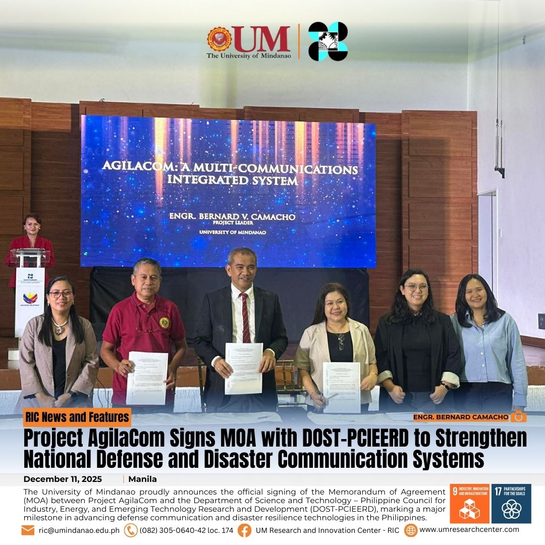 Project AgilaCom Signs MOA with DOST-PCIEERD to Strengthen National Defense and Disaster Communication Systems